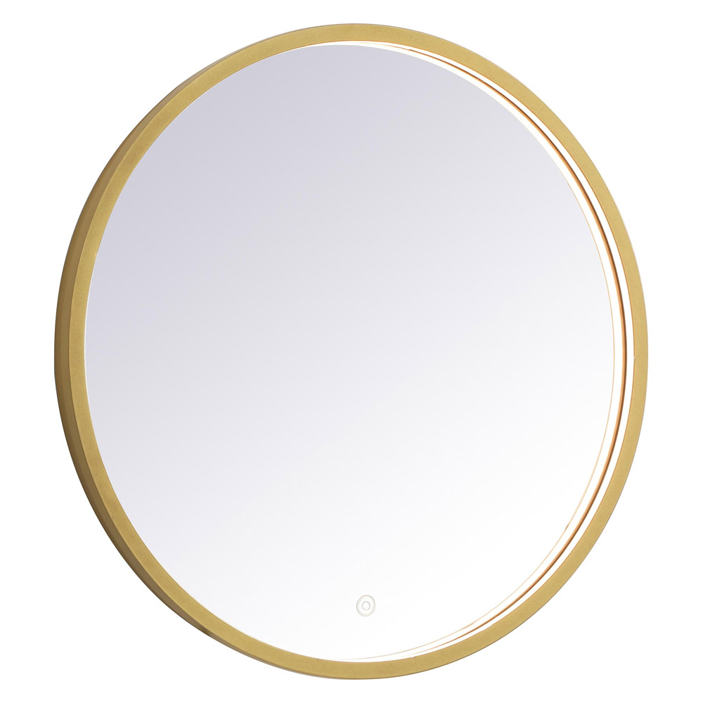 Elegant Wall Mirror - Brass, L 24" (MRE6024BR)