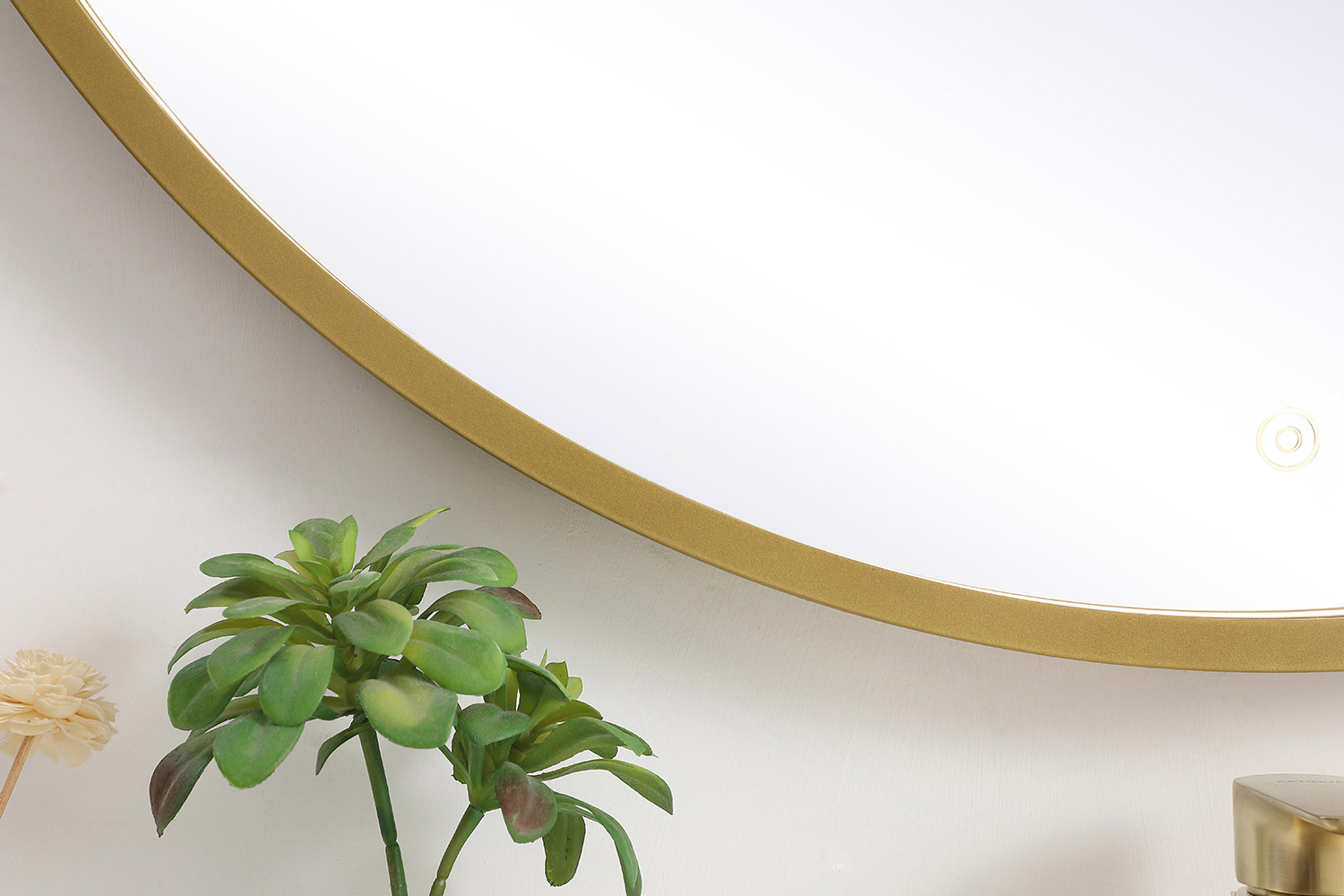 Elegant Wall Mirror - Brass, L 36" (MRE6036BR)