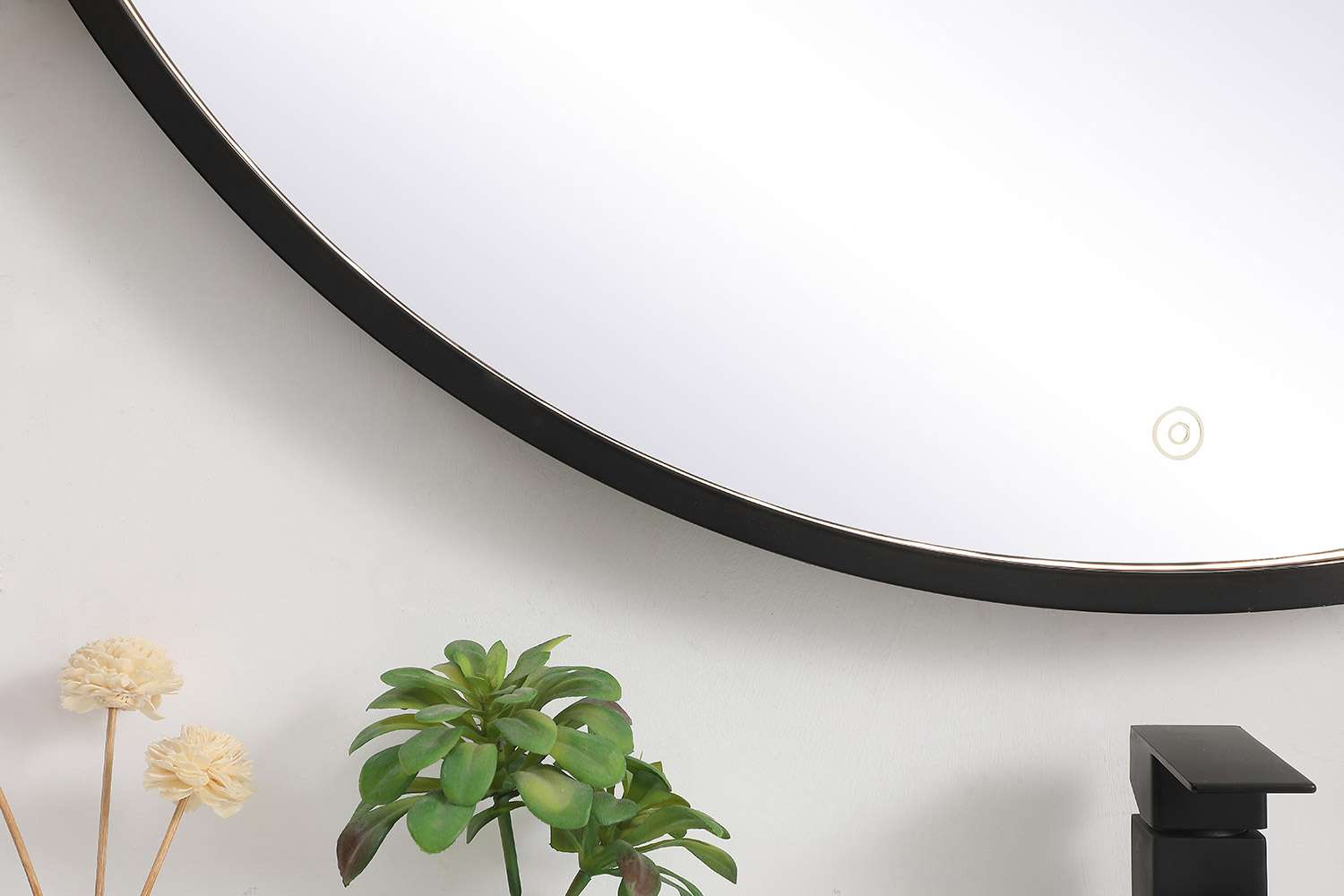 Elegant Wall Mirror - Black, L 39" (MRE6039BK)