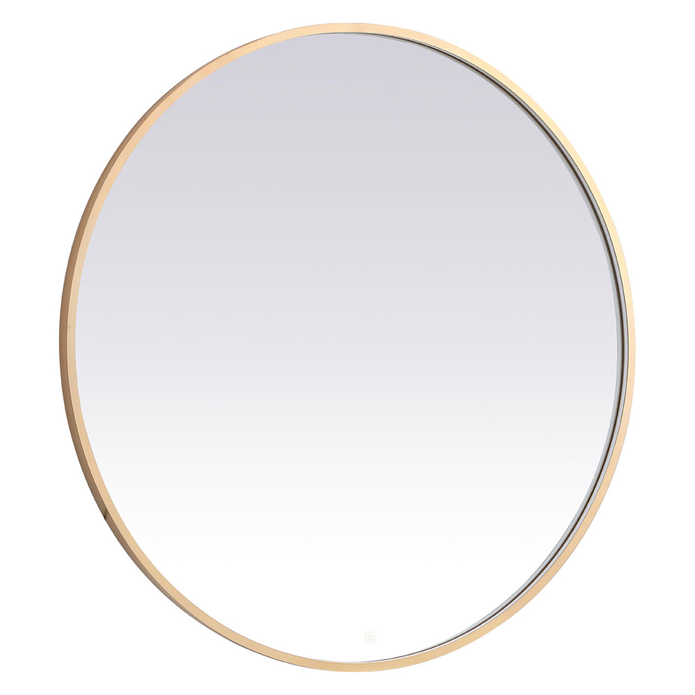 Elegant Wall Mirror - Brass, L 45" (MRE6045BR)