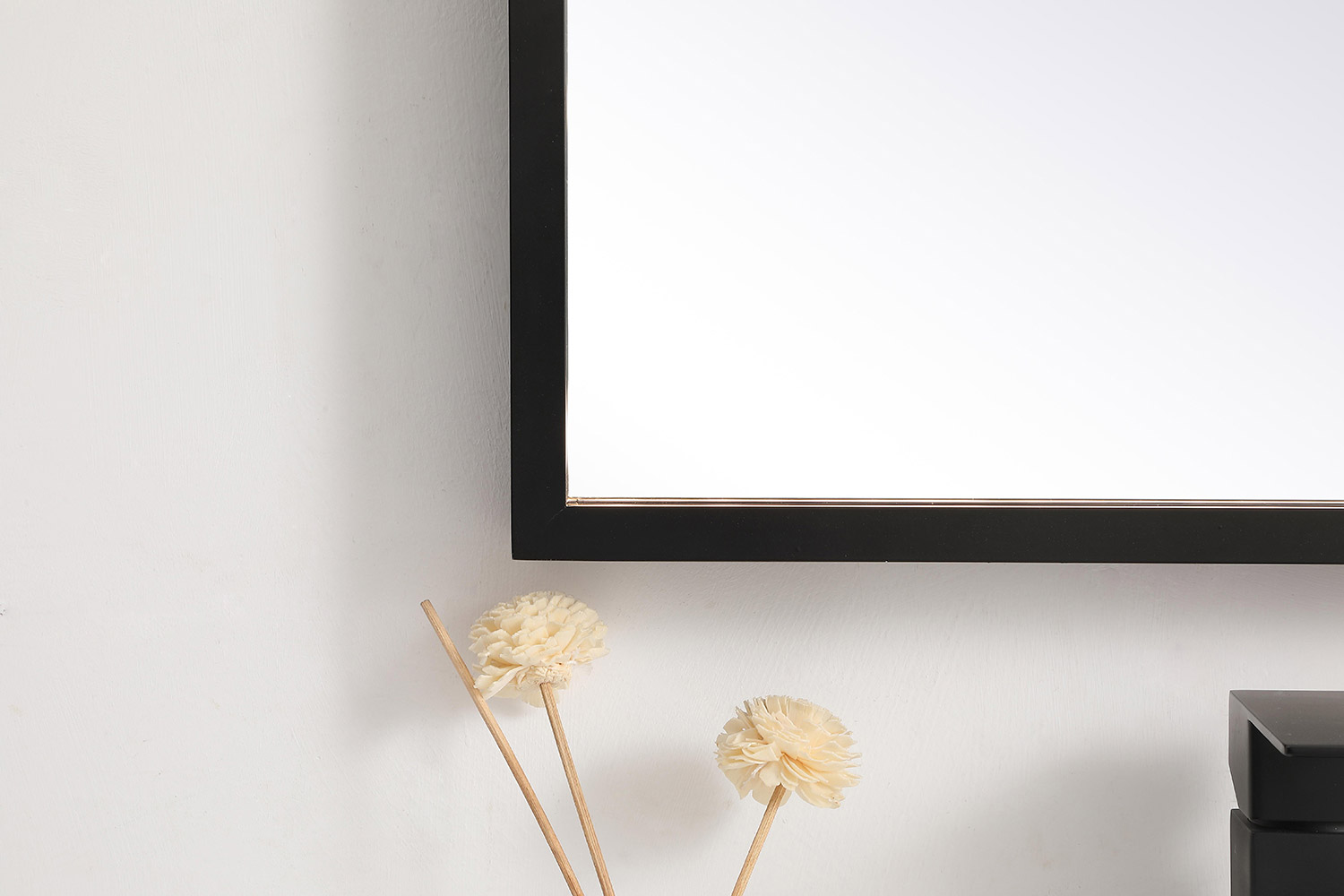 Elegant Wall Mirror - Black, D 18", H 30" (MRE61830BK)