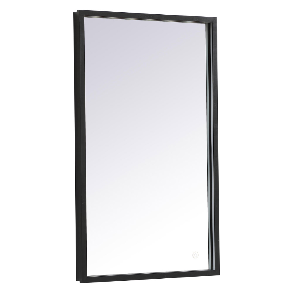 Elegant Wall Mirror - Black, D 18", H 30" (MRE61830BK)