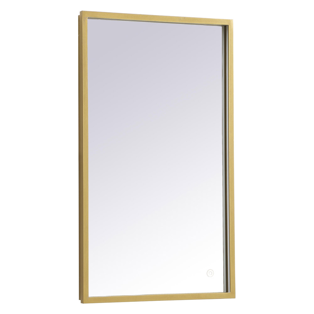 Elegant Wall Mirror - Brass, D 18", H 30" (MRE61830BR)