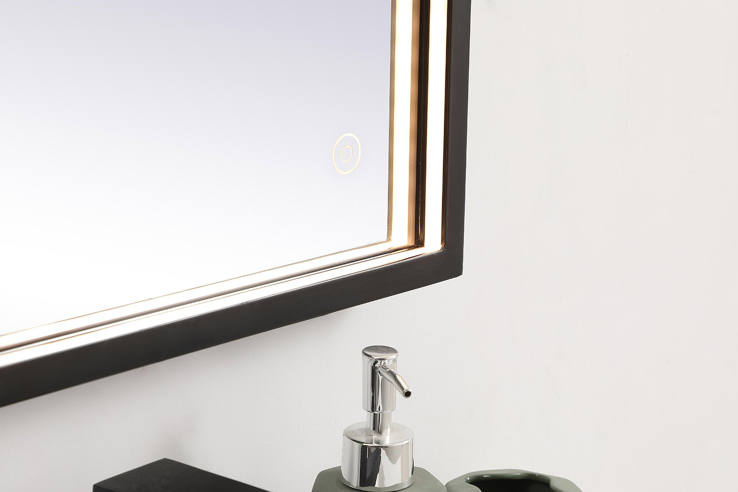 Elegant Wall Mirror - Black, D 18", H 36" (MRE61836BK)