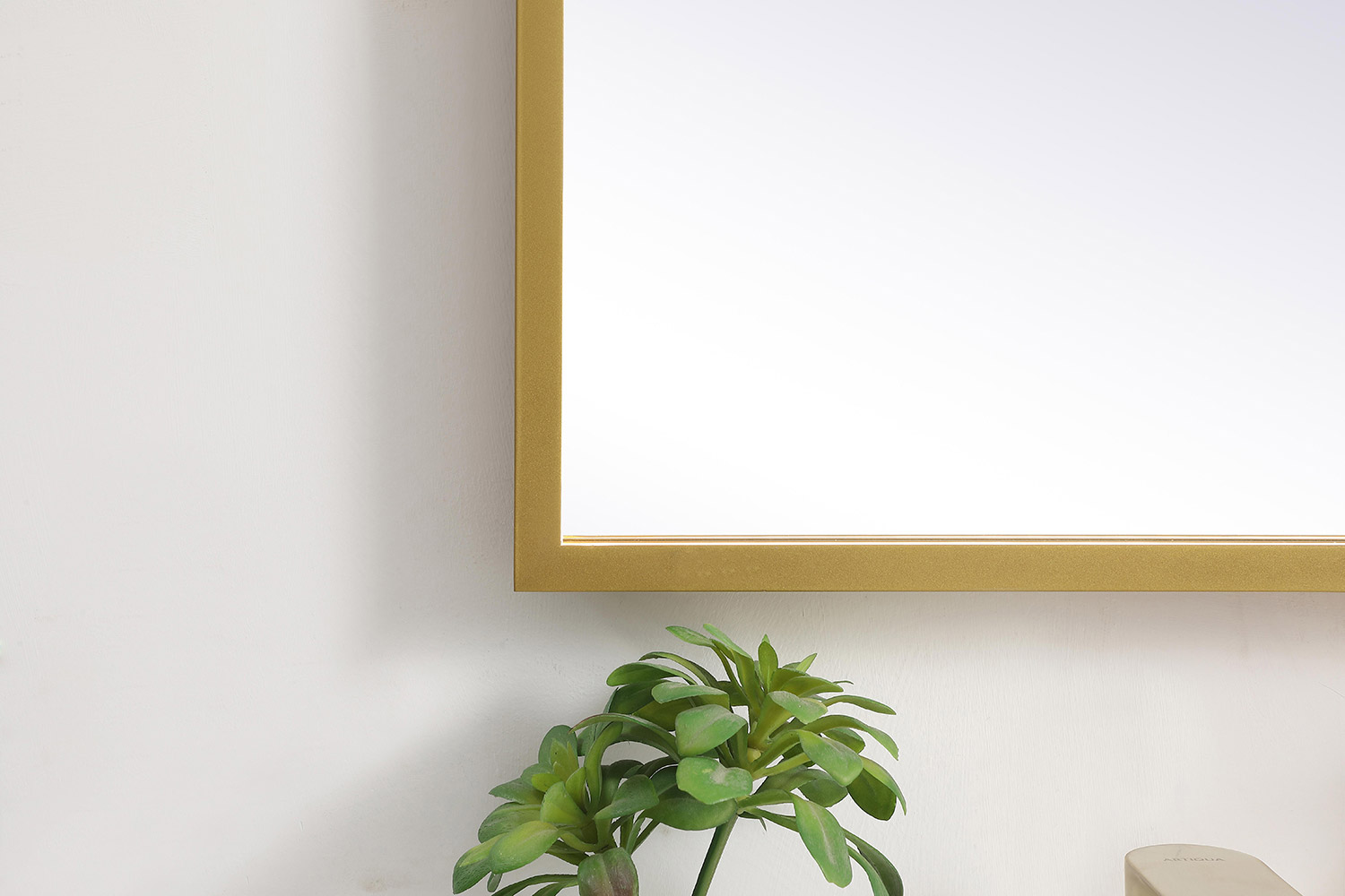 Elegant Wall Mirror - Brass, D 18", H 36" (MRE61836BR)