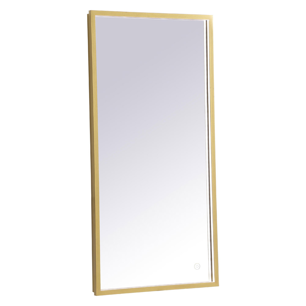 Elegant Wall Mirror - Brass, D 18", H 36" (MRE61836BR)