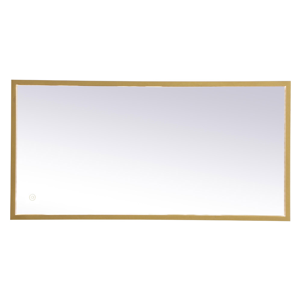 Elegant Wall Mirror - Brass, D 18", H 36" (MRE61836BR)