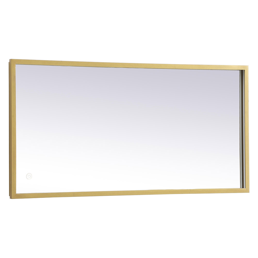 Elegant Wall Mirror - Brass, D 18", H 36" (MRE61836BR)