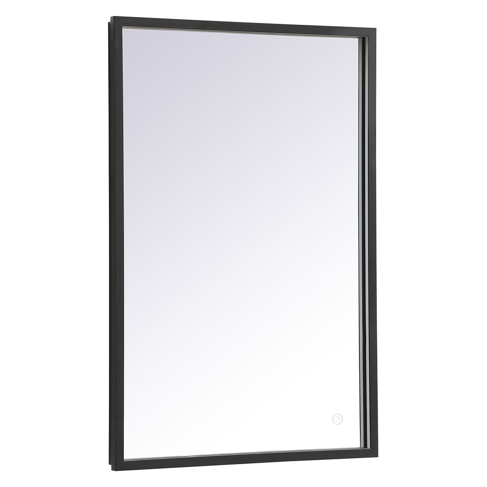 Elegant Wall Mirror - Black, D 20", H 30" (MRE62030BK)