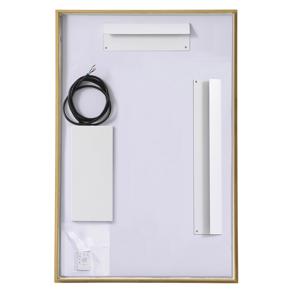 Elegant Wall Mirror - Brass, D 20", H 30" (MRE62030BR)