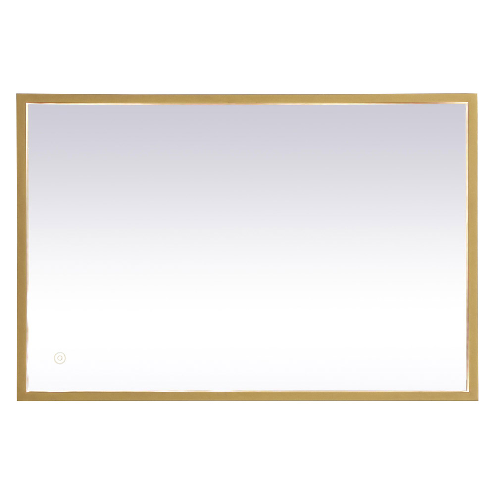 Elegant Wall Mirror - Brass, D 20", H 30" (MRE62030BR)