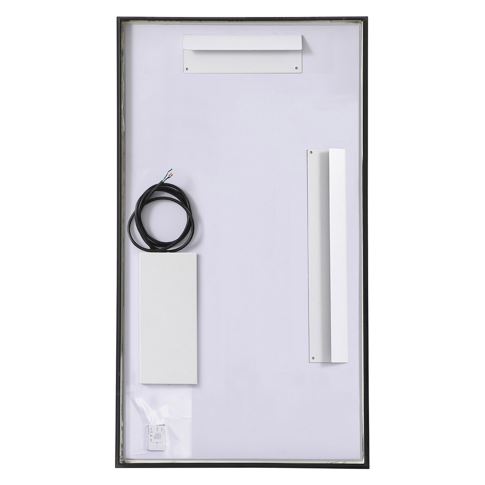 Elegant Wall Mirror - Black, D 20", H 36" (MRE62036BK)