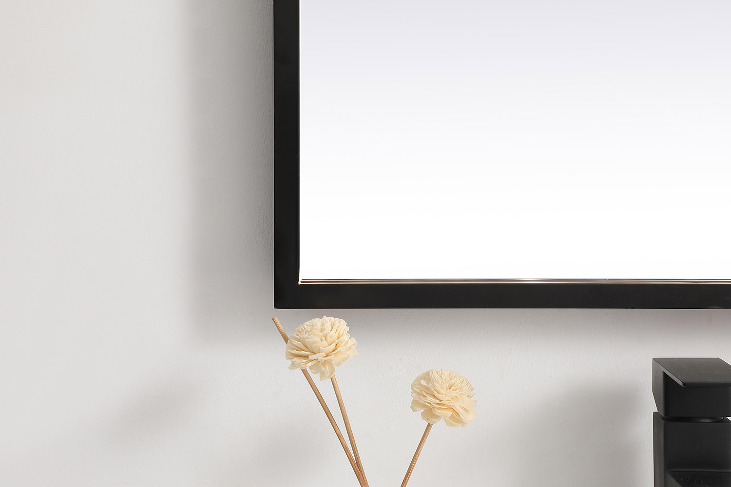 Elegant Wall Mirror - Black, D 20", H 36" (MRE62036BK)