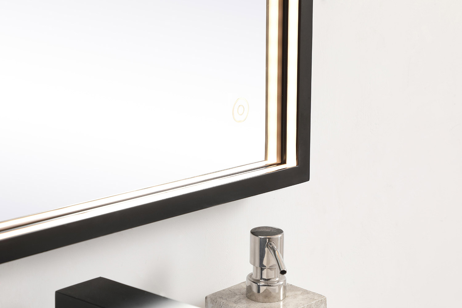 Elegant Wall Mirror - Black, D 20", H 36" (MRE62036BK)