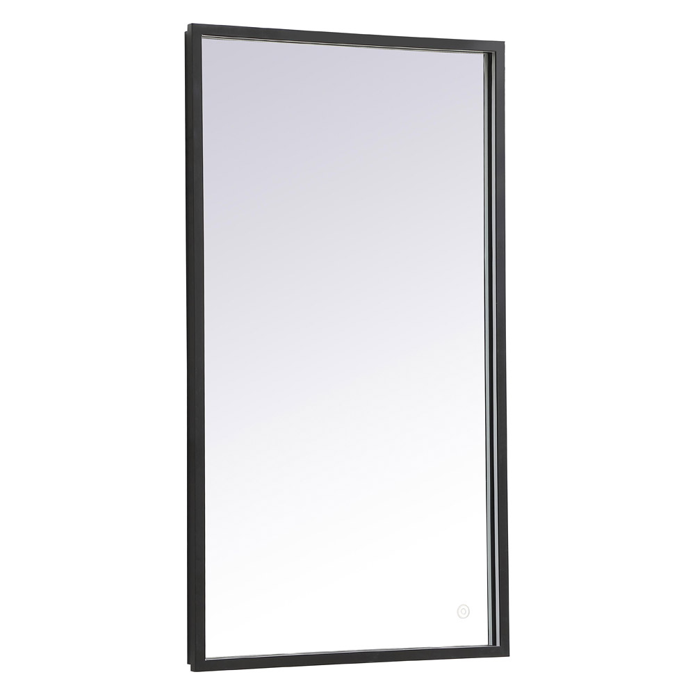 Elegant Wall Mirror - Black, D 20", H 36" (MRE62036BK)