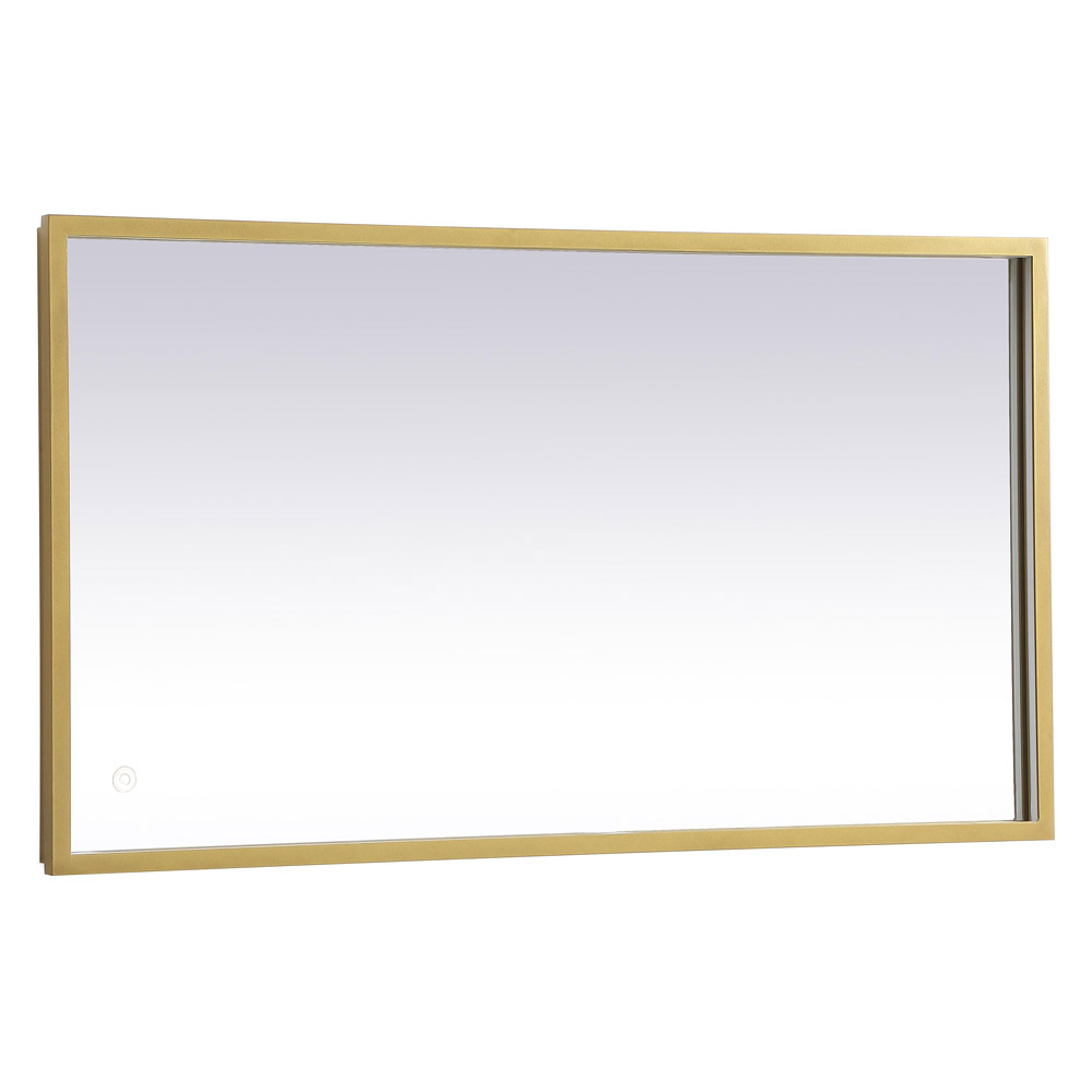 Elegant Wall Mirror - Brass, D 20", H 36" (MRE62036BR)