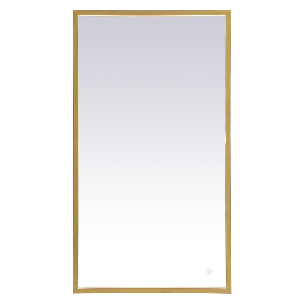 Elegant Wall Mirror - Brass, D 20", H 36" (MRE62036BR)