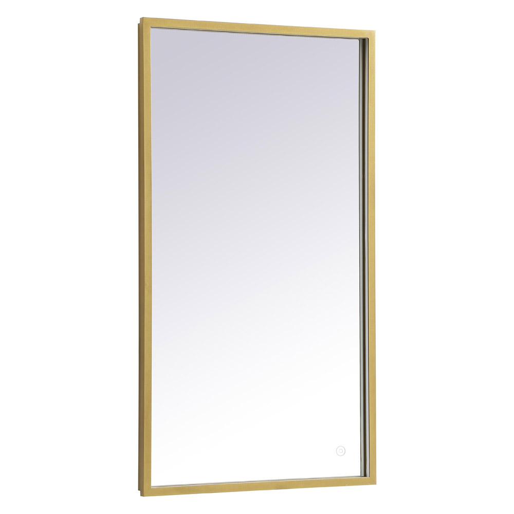 Elegant Wall Mirror - Brass, D 20", H 36" (MRE62036BR)