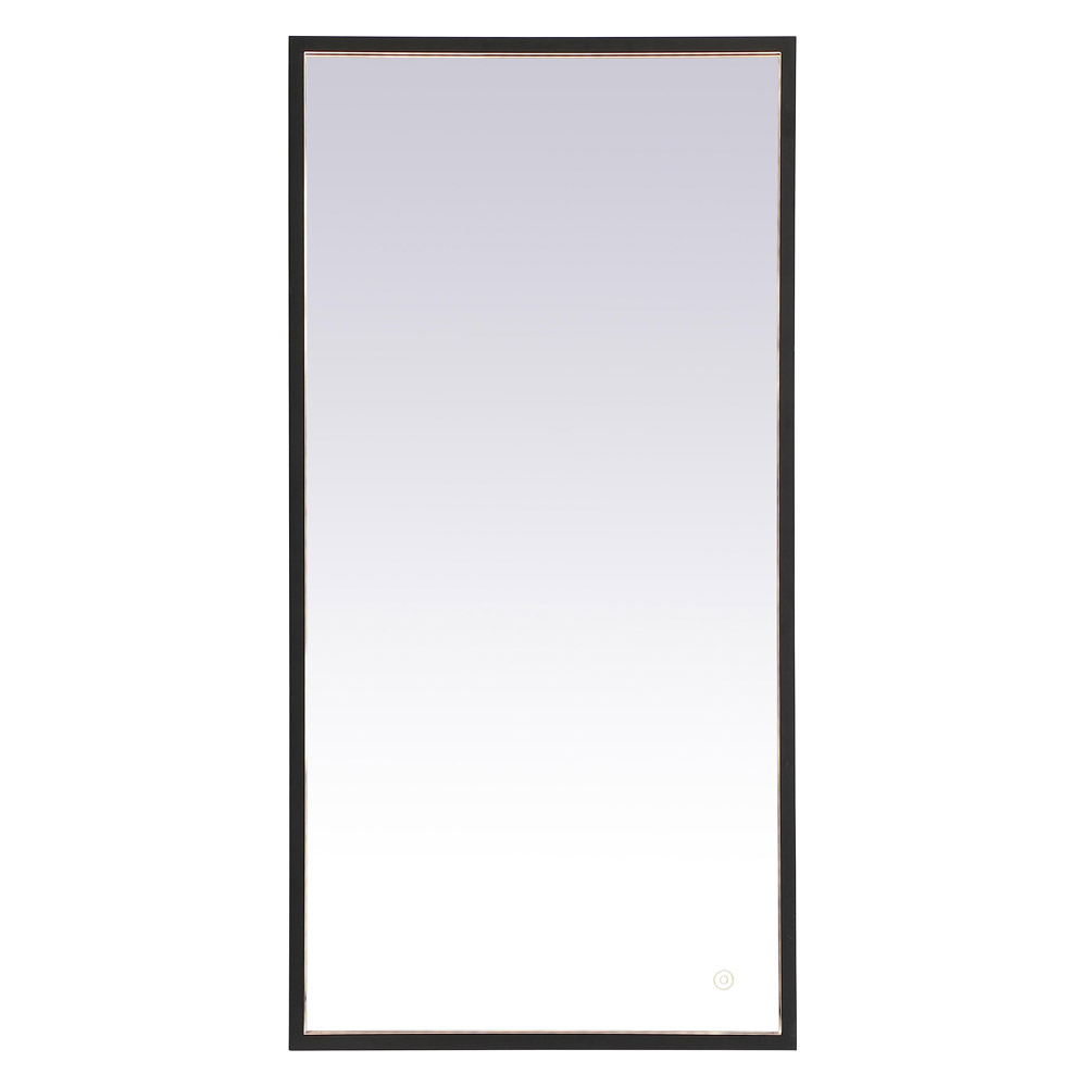 Elegant Wall Mirror - Black, D 20", H 40" (MRE62040BK)