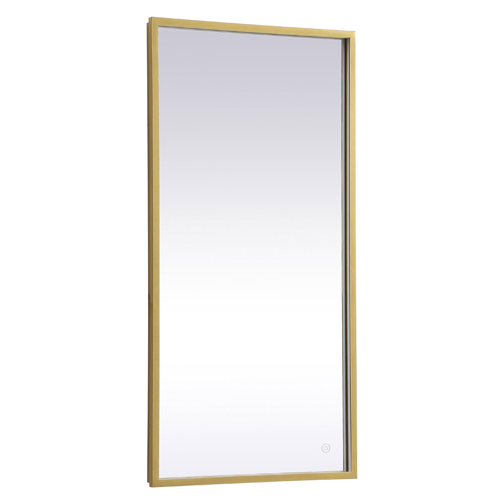 Elegant Wall Mirror - Brass, D 20", H 40" (MRE62040BR)