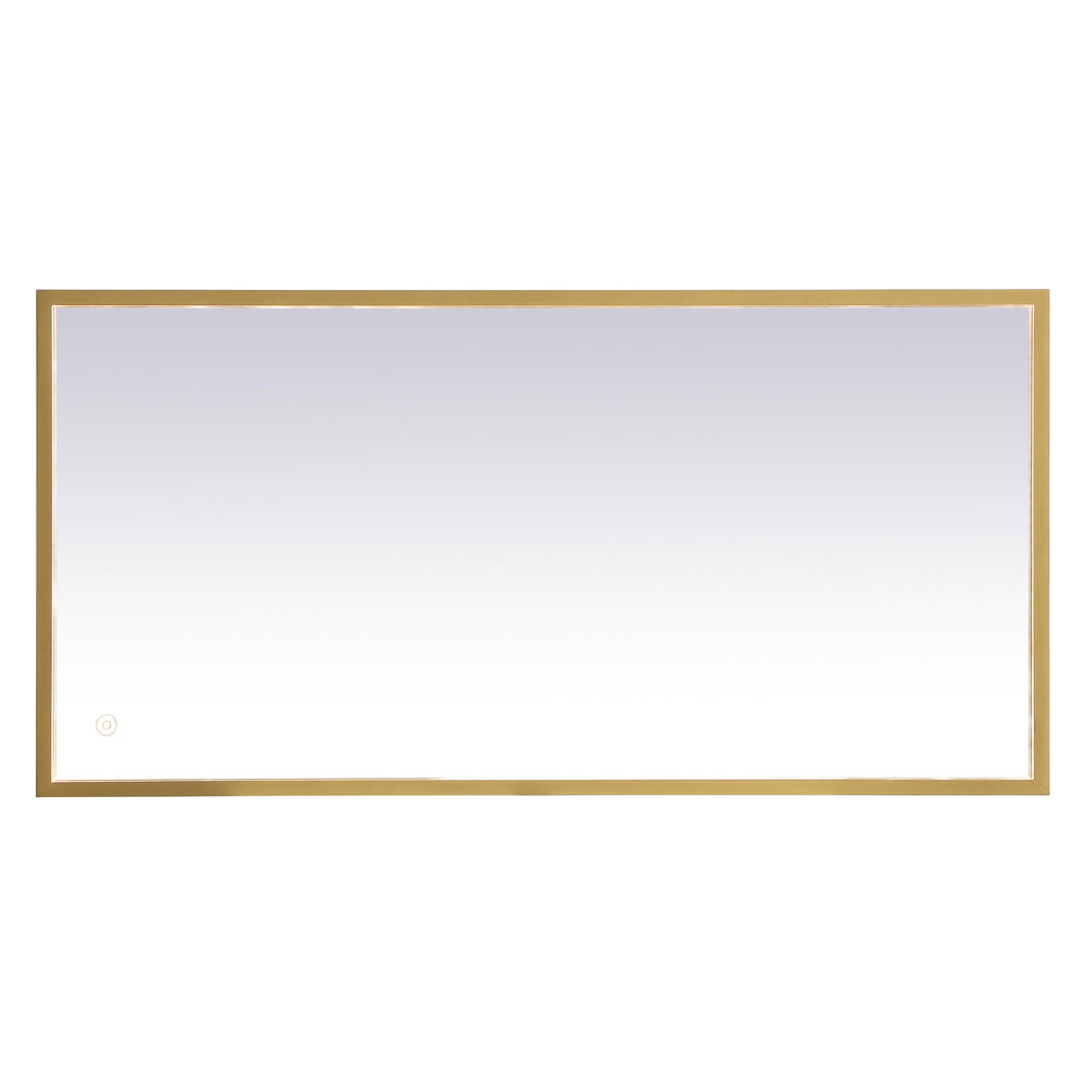 Elegant Wall Mirror - Brass, D 20", H 40" (MRE62040BR)