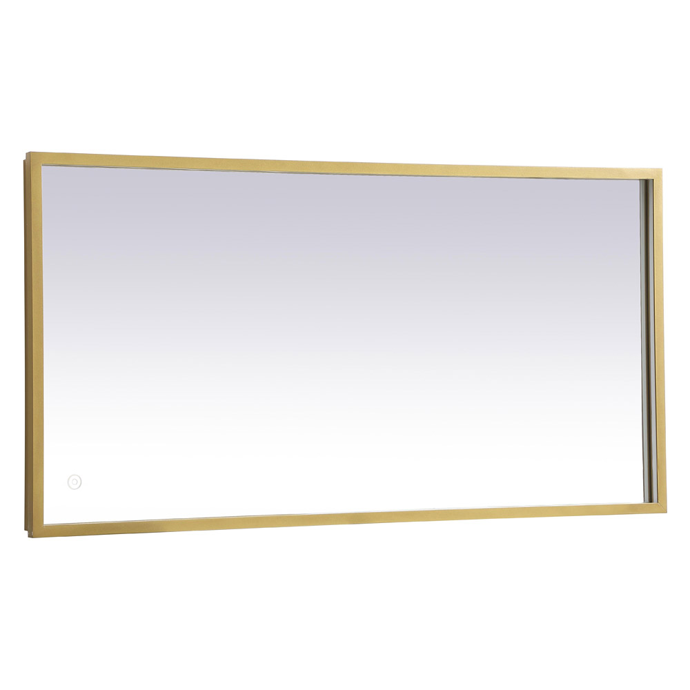 Elegant Wall Mirror - Brass, D 20", H 40" (MRE62040BR)