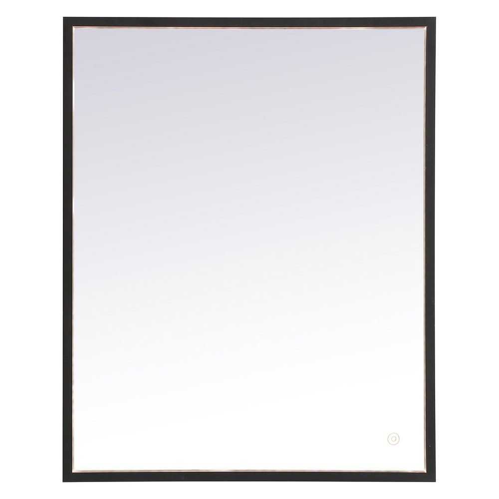 Elegant Wall Mirror - Black, D 24", H 30" (MRE62430BK)