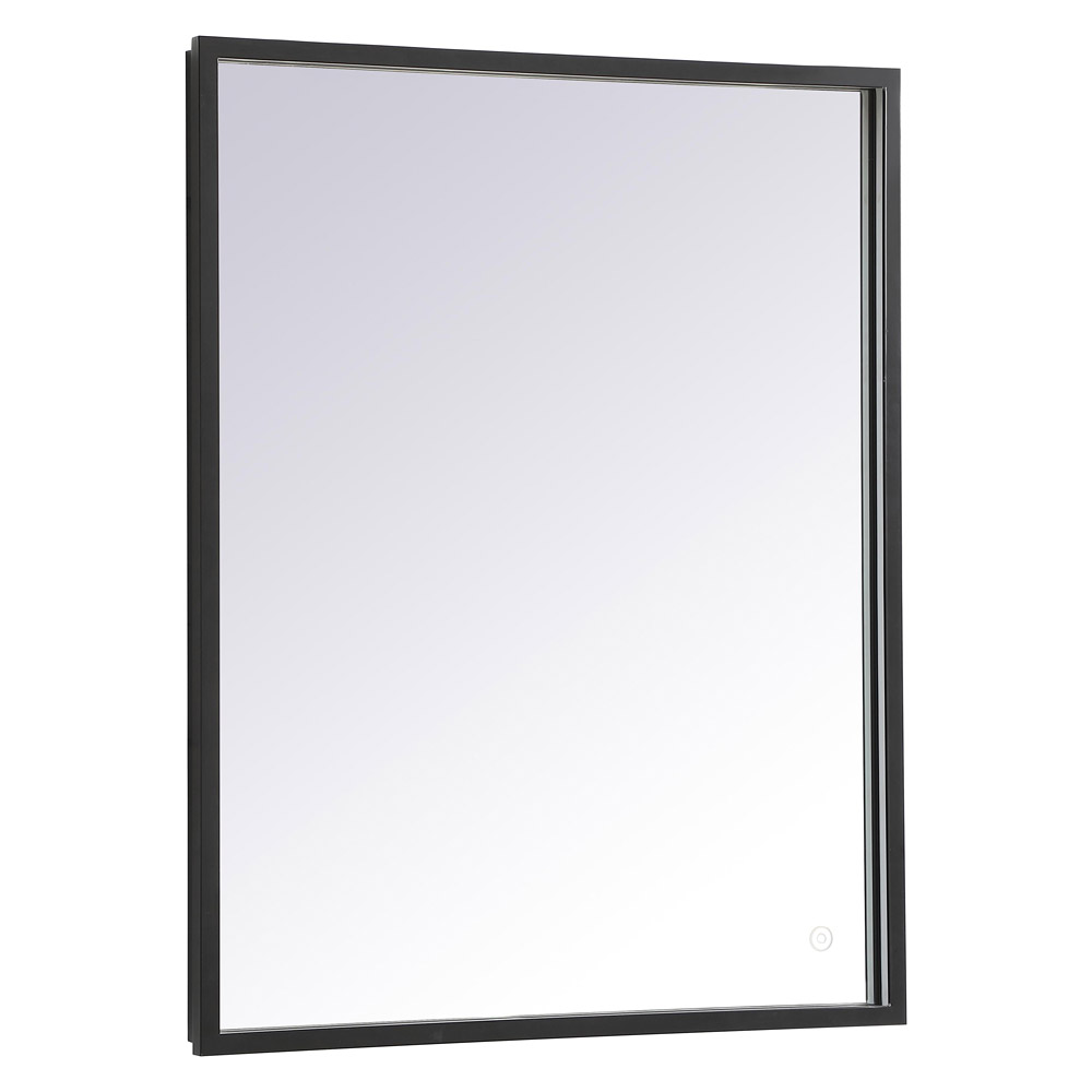 Elegant Wall Mirror - Black, D 24", H 30" (MRE62430BK)