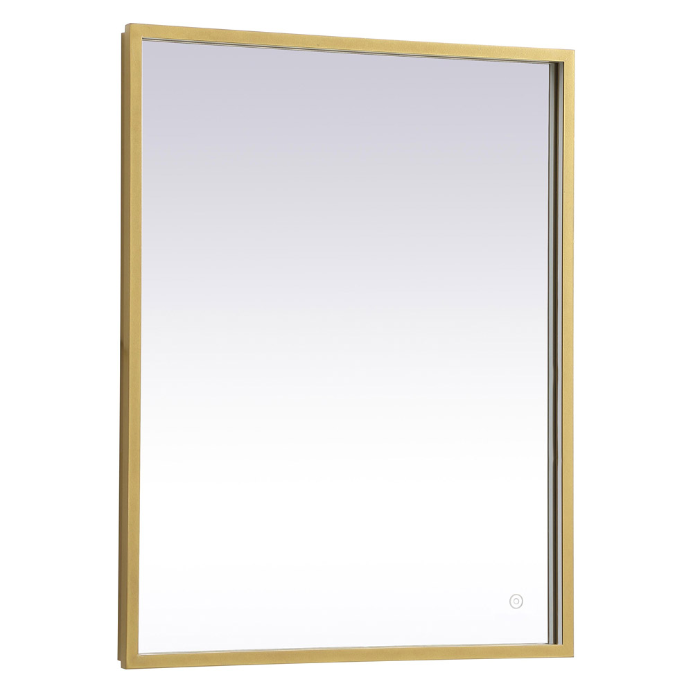 Elegant Wall Mirror - Brass, D 24", H 30" (MRE62430BR)