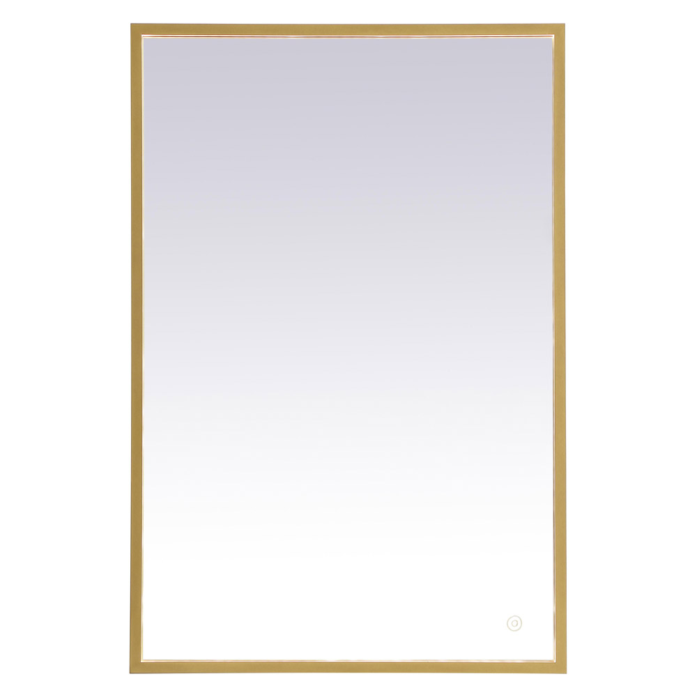 Elegant Wall Mirror - Brass, D 24", H 36" (MRE62436BR)