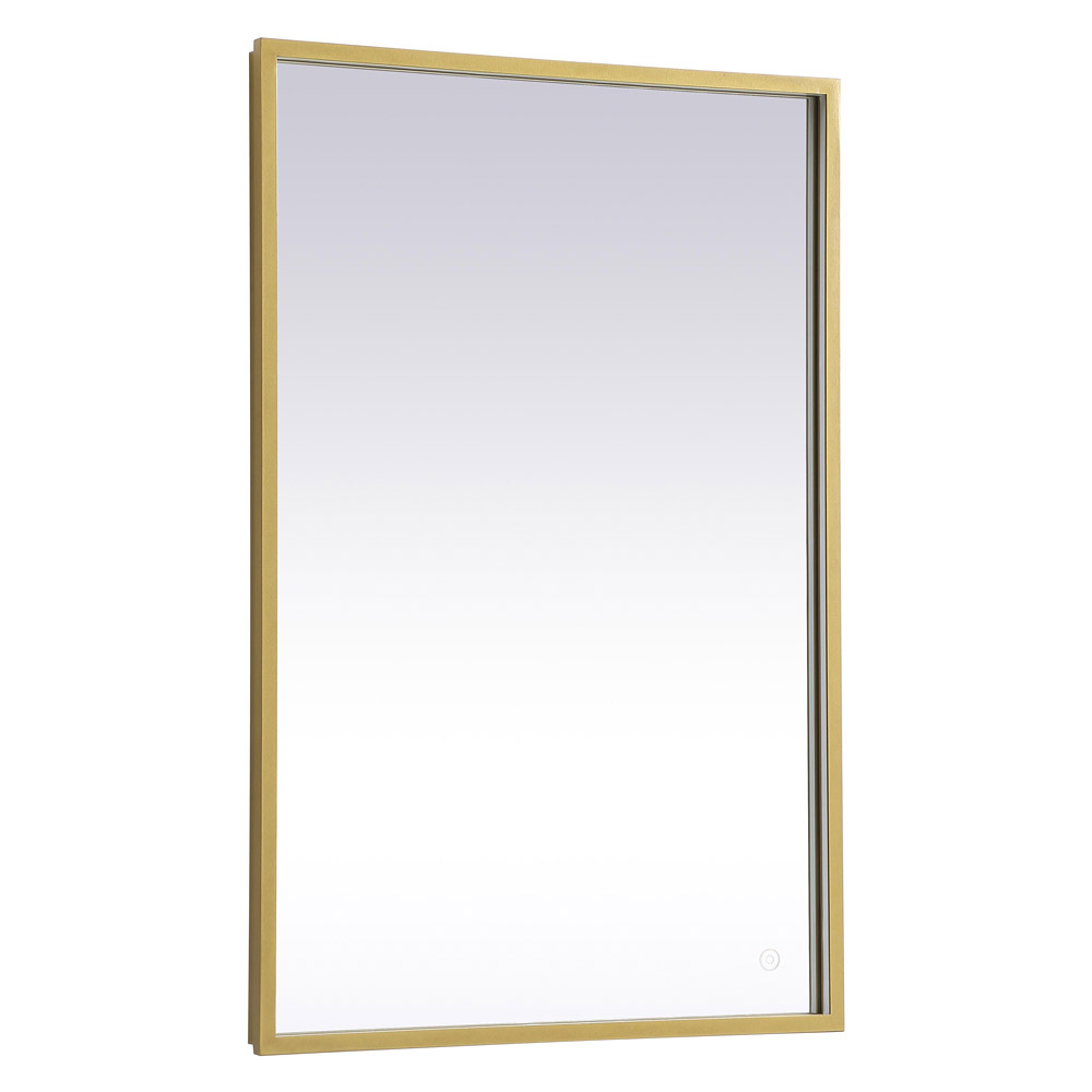 Elegant Wall Mirror - Brass, D 24", H 36" (MRE62436BR)