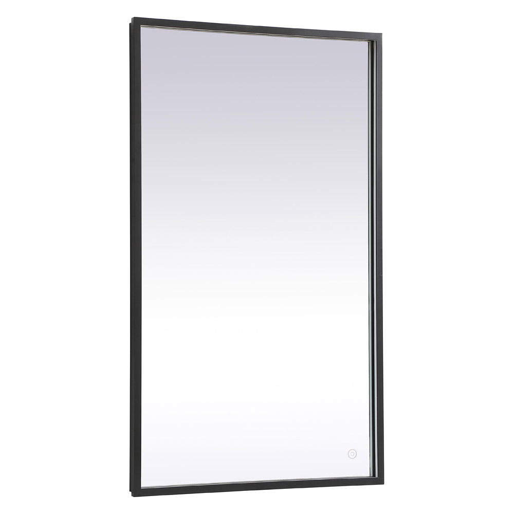 Elegant Wall Mirror - Black, D 24", H 40" (MRE62440BK)