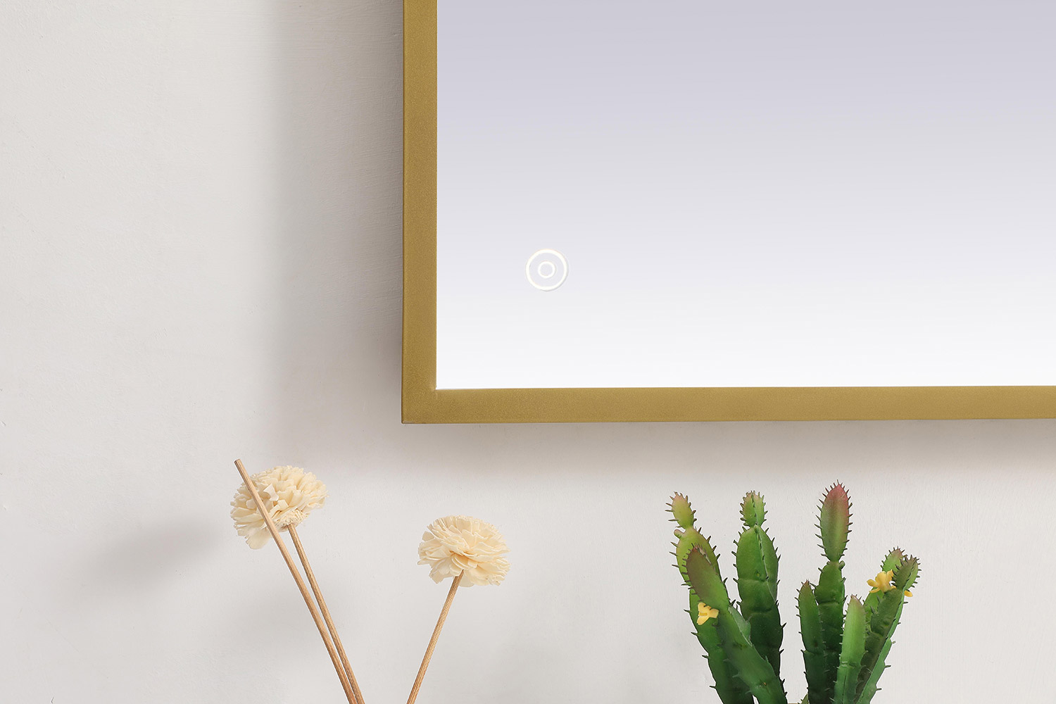 Elegant Wall Mirror - Brass, D 24", H 40" (MRE62440BR)