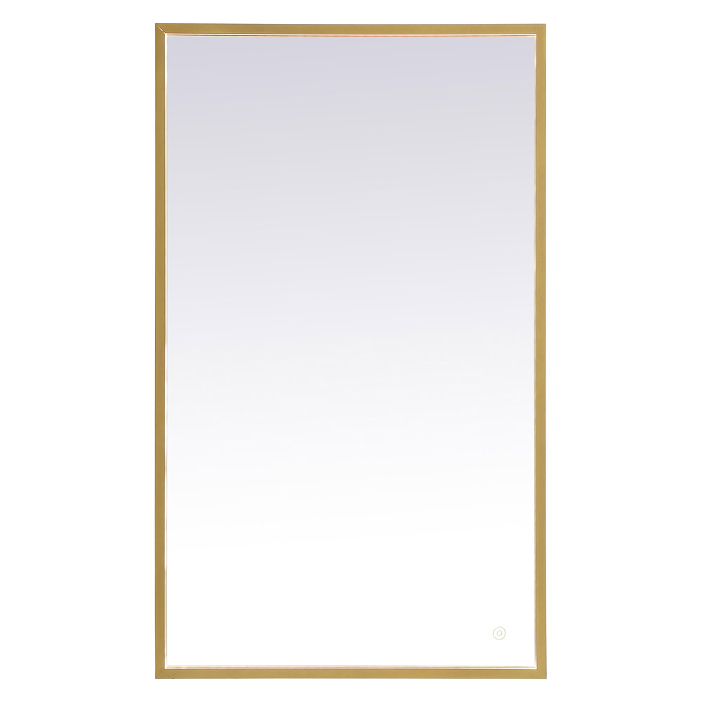 Elegant Wall Mirror - Brass, D 24", H 40" (MRE62440BR)