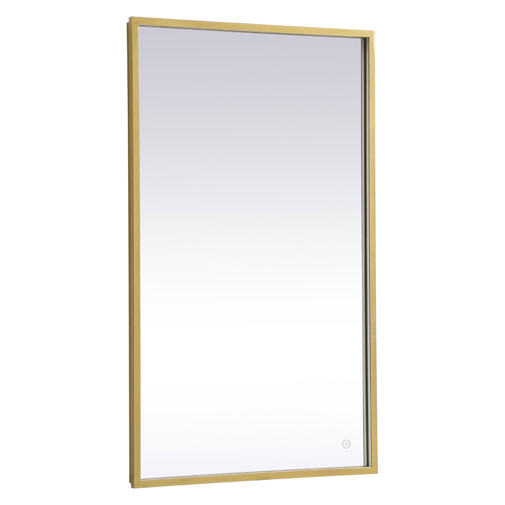 Elegant Wall Mirror - Brass, D 24", H 40" (MRE62440BR)