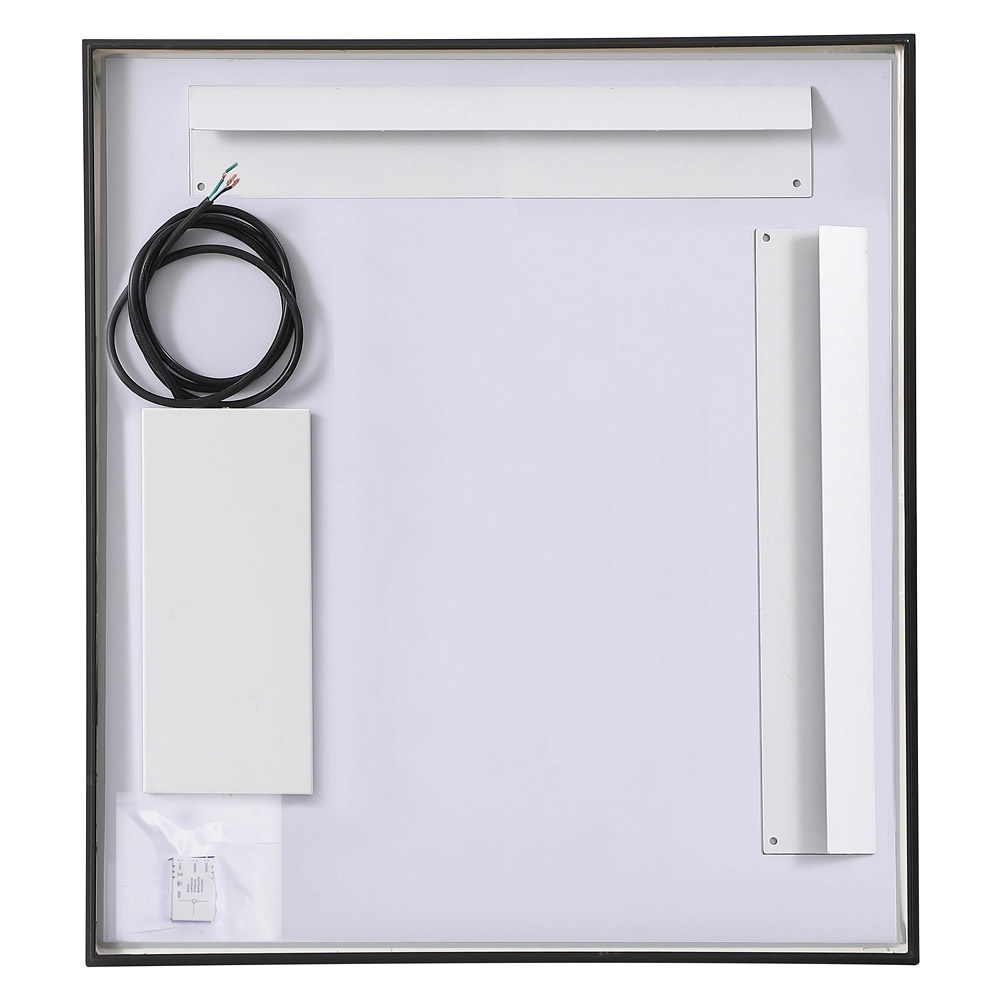 Elegant Wall Mirror - Black, D 27", H 30" (MRE62730BK)