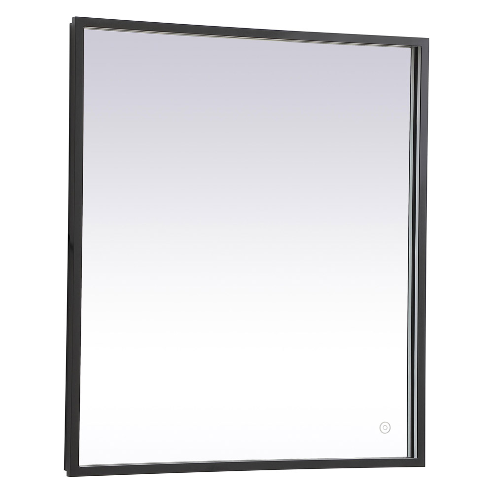 Elegant Wall Mirror - Black, D 27", H 30" (MRE62730BK)