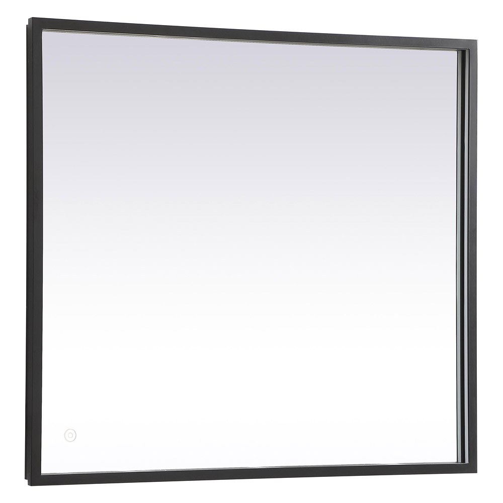 Elegant Wall Mirror - Black, D 27", H 30" (MRE62730BK)