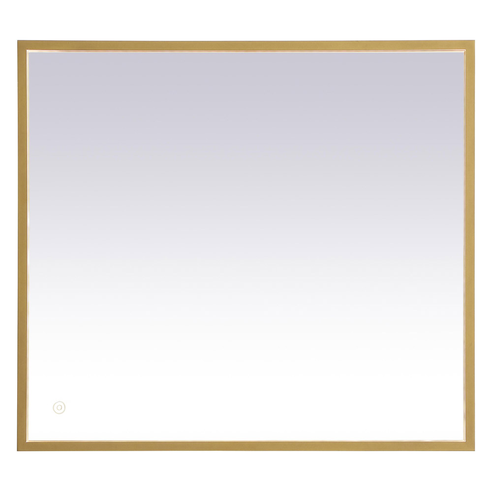 Elegant Wall Mirror - Brass, D 27", H 30" (MRE62730BR)