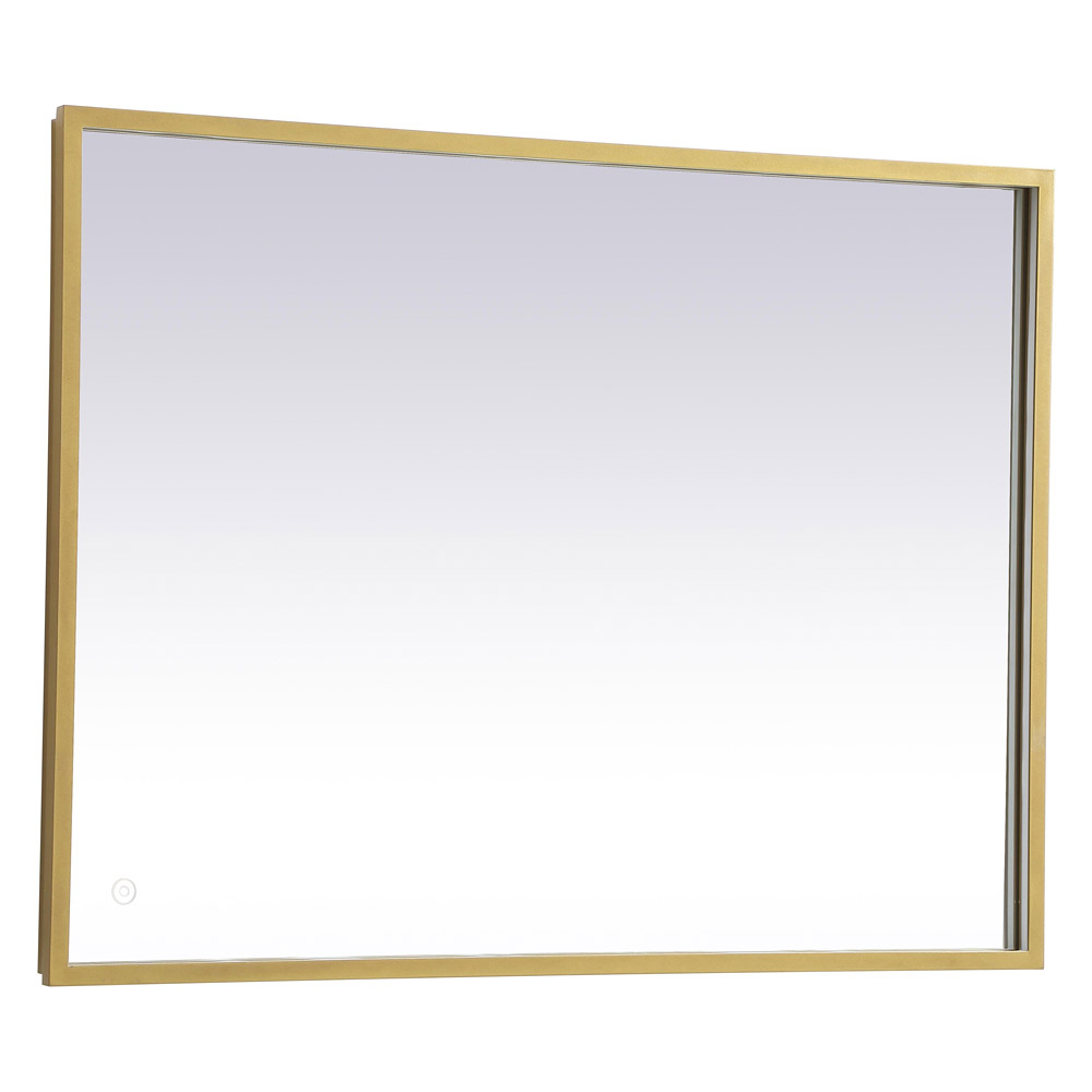 Elegant Wall Mirror - Brass, D 27", H 36" (MRE62736BR)