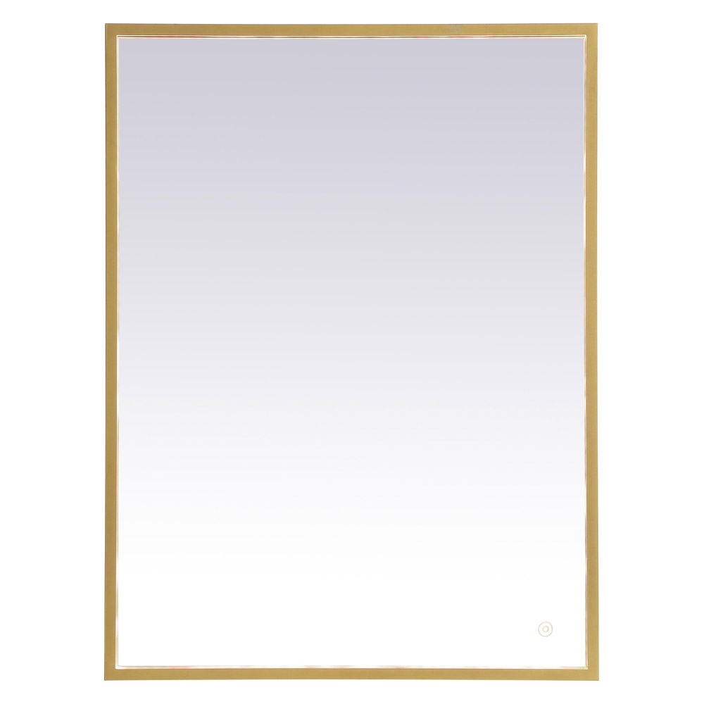 Elegant Wall Mirror - Brass, D 27", H 36" (MRE62736BR)