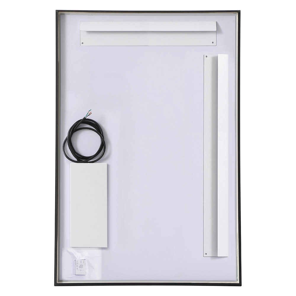 Elegant Wall Mirror - Black, D 27", H 40" (MRE62740BK)