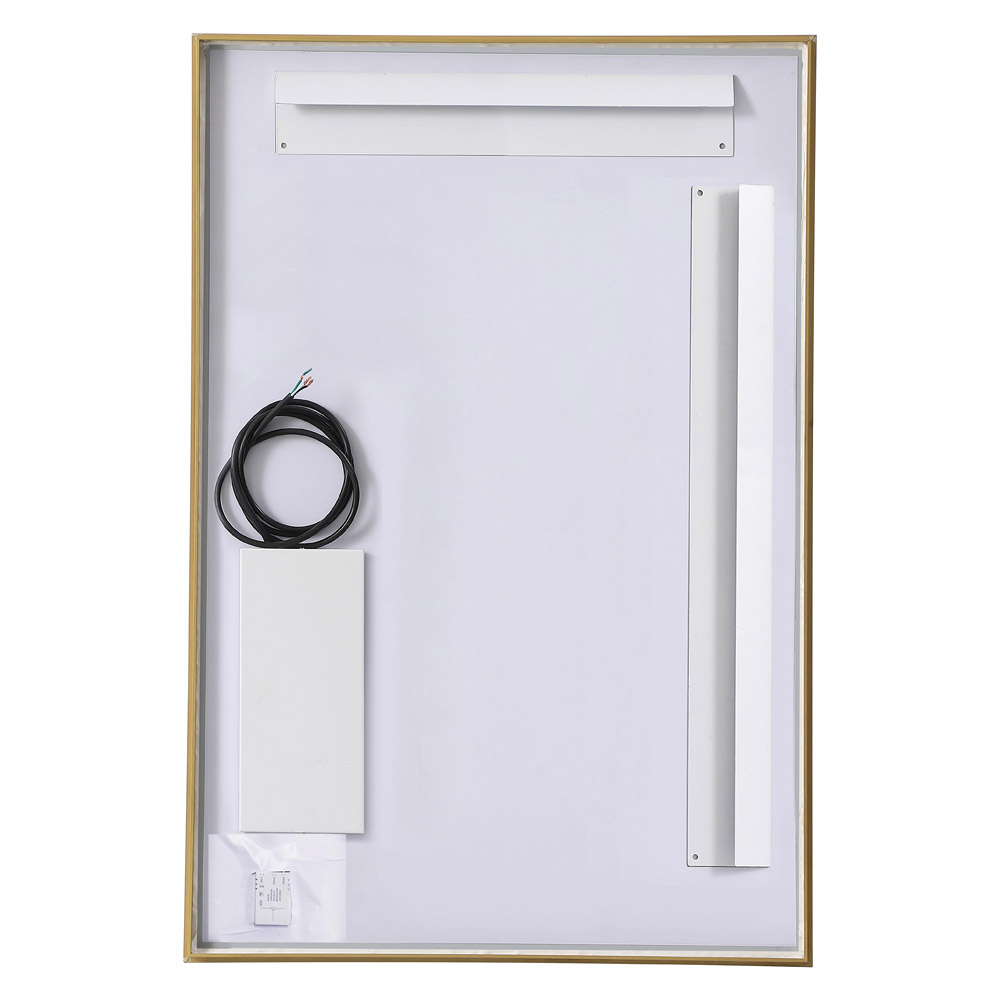 Elegant Wall Mirror - Brass, D 27", H 40" (MRE62740BR)