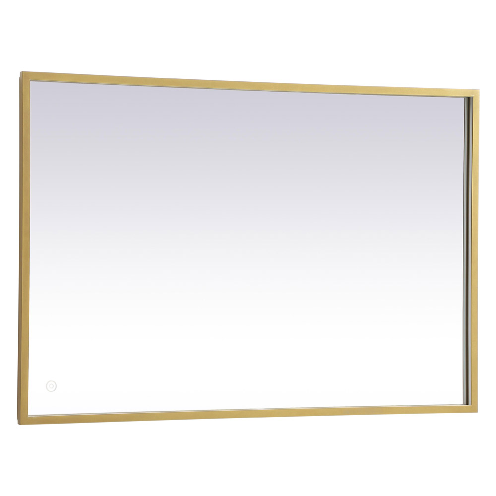 Elegant Wall Mirror - Brass, D 27", H 40" (MRE62740BR)