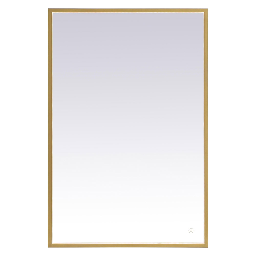 Elegant Wall Mirror - Brass, D 27", H 40" (MRE62740BR)