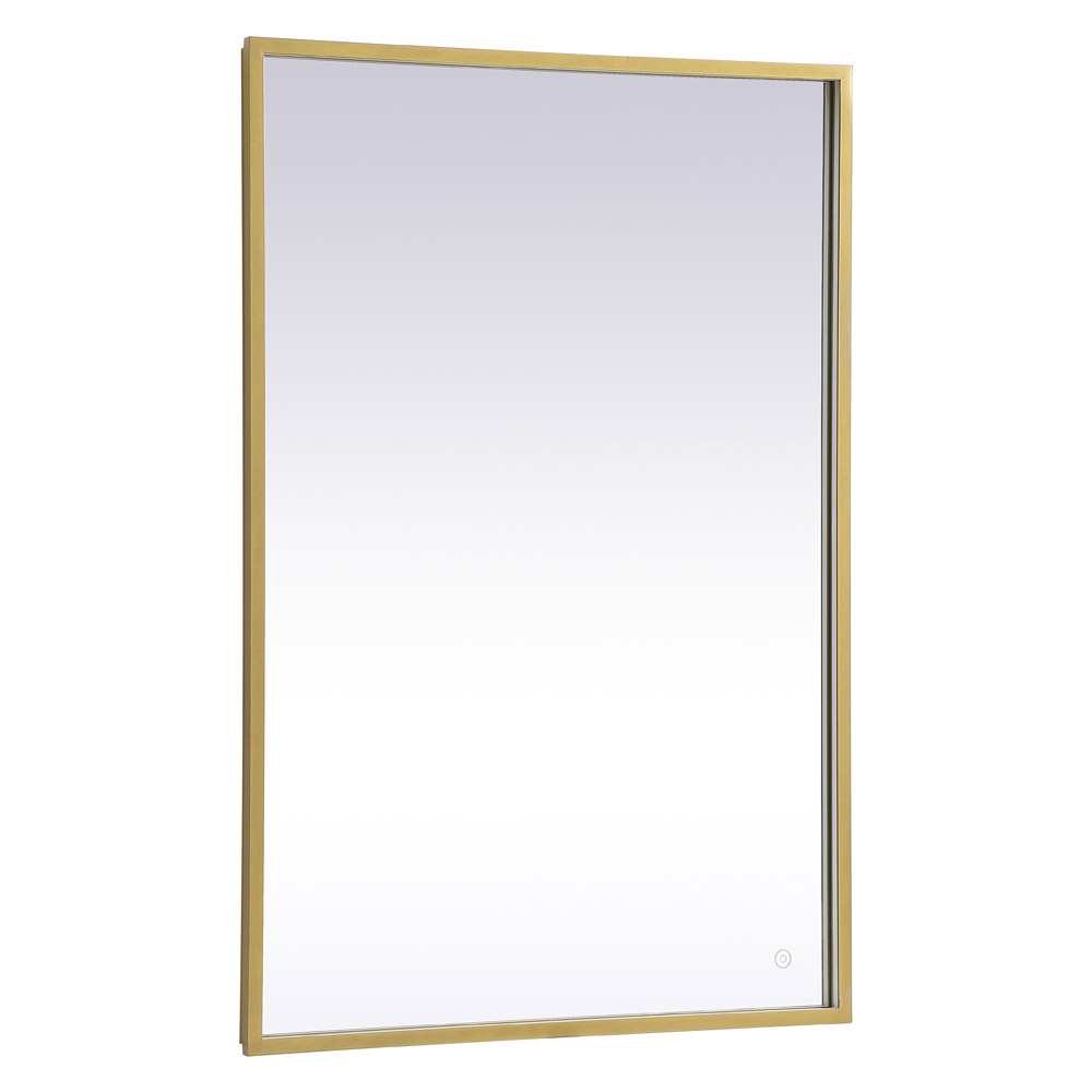 Elegant Wall Mirror - Brass, D 27", H 40" (MRE62740BR)