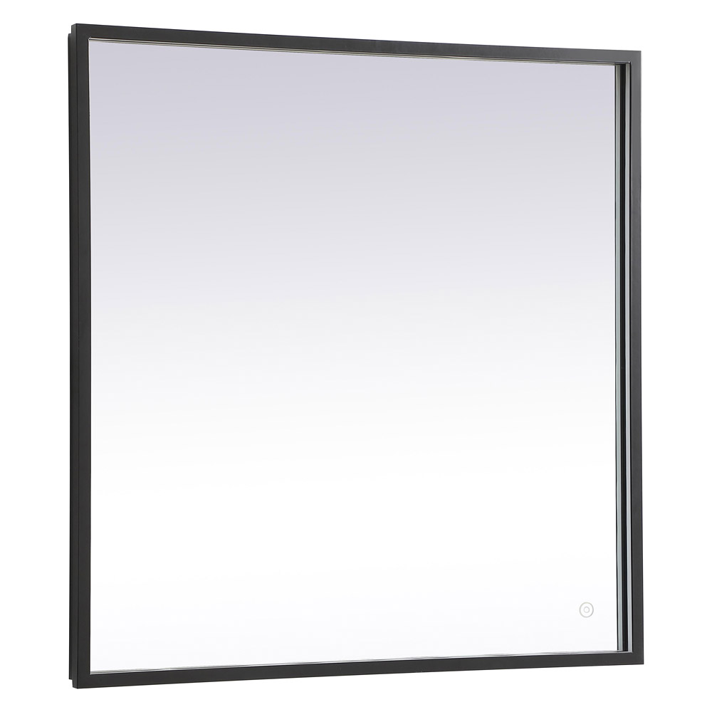 Elegant Wall Mirror - Black, D 30", H 30" (MRE63030BK)