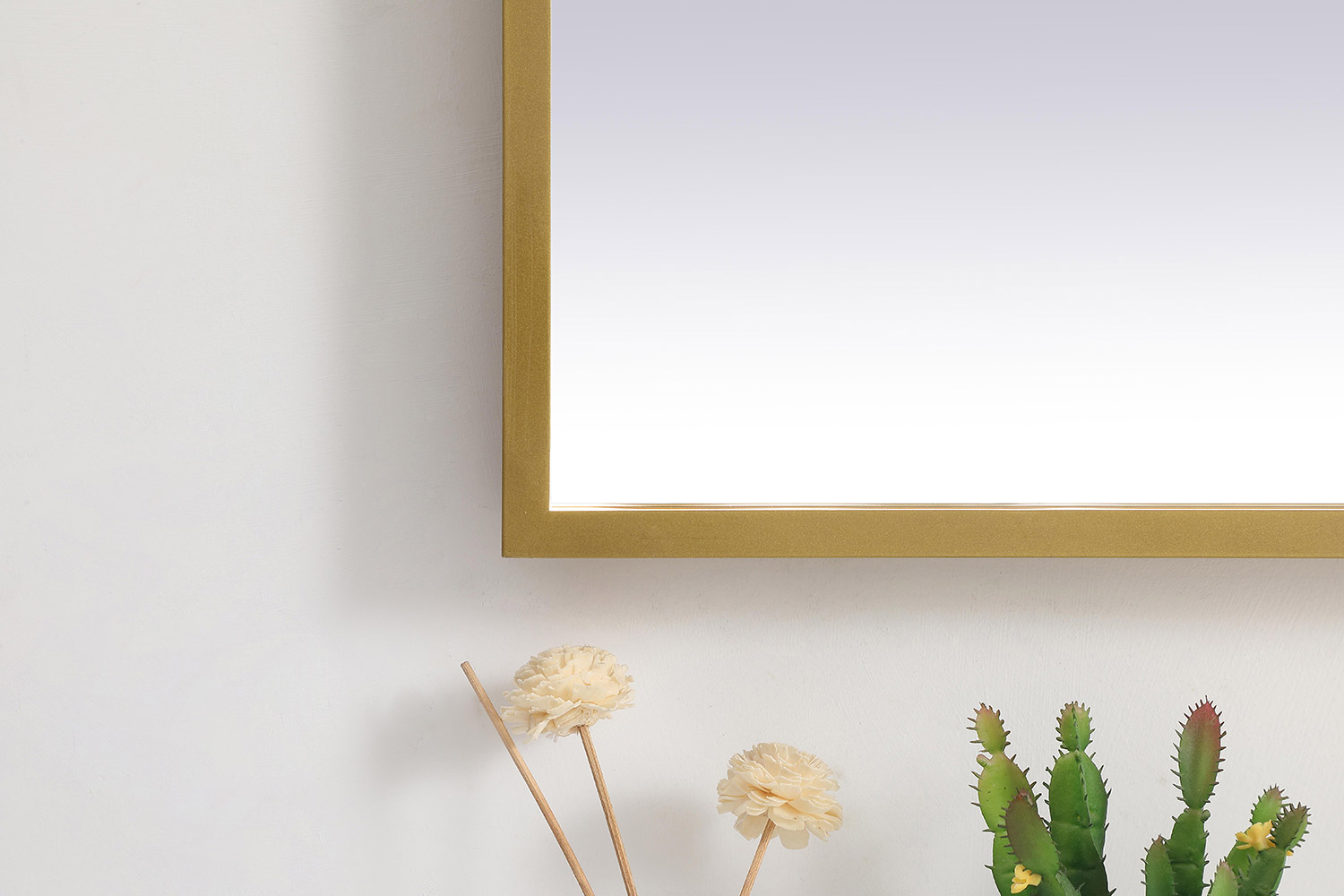 Elegant Wall Mirror - Brass, D 30", H 30" (MRE63030BR)