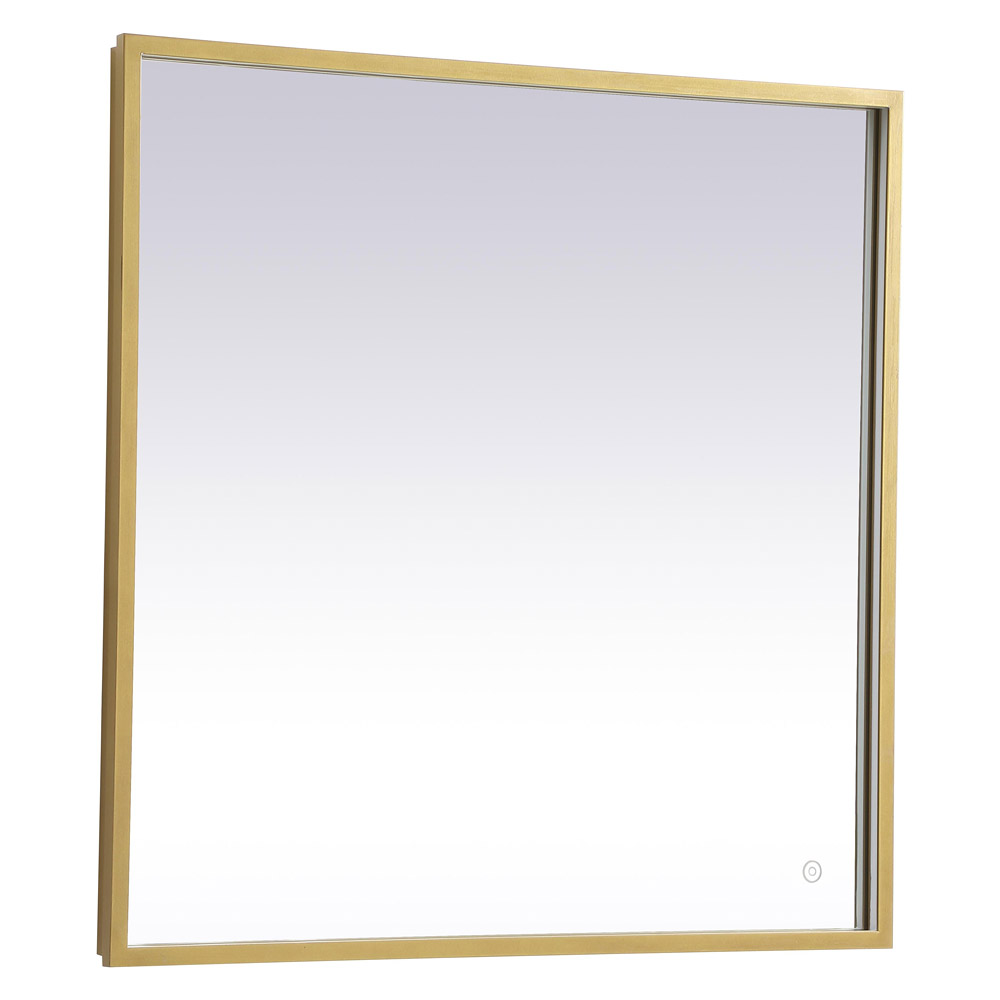 Elegant Wall Mirror - Brass, D 30", H 30" (MRE63030BR)