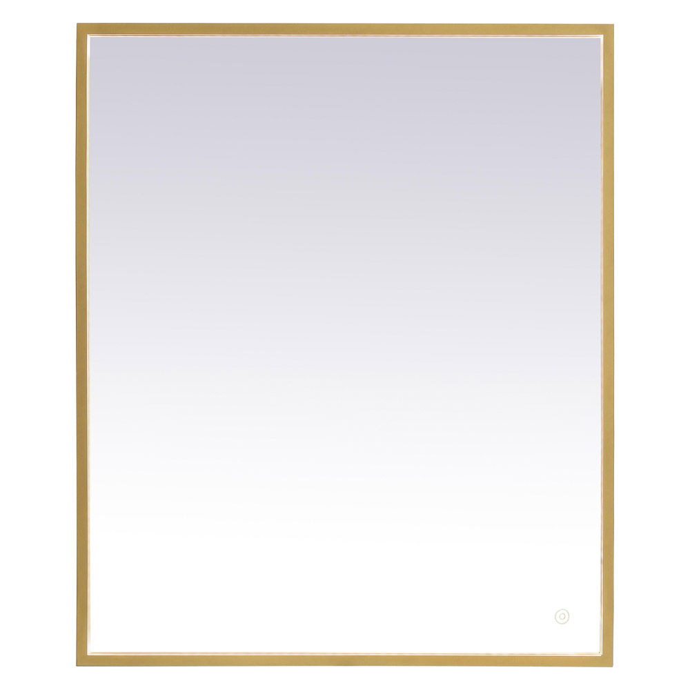 Elegant Wall Mirror - Brass, D 30", H 36" (MRE63036BR)